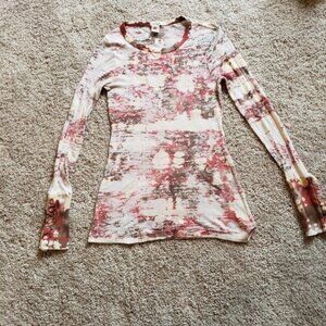 Sundance Ribbed Lightweight Long Sleeve Shirt Size Medium